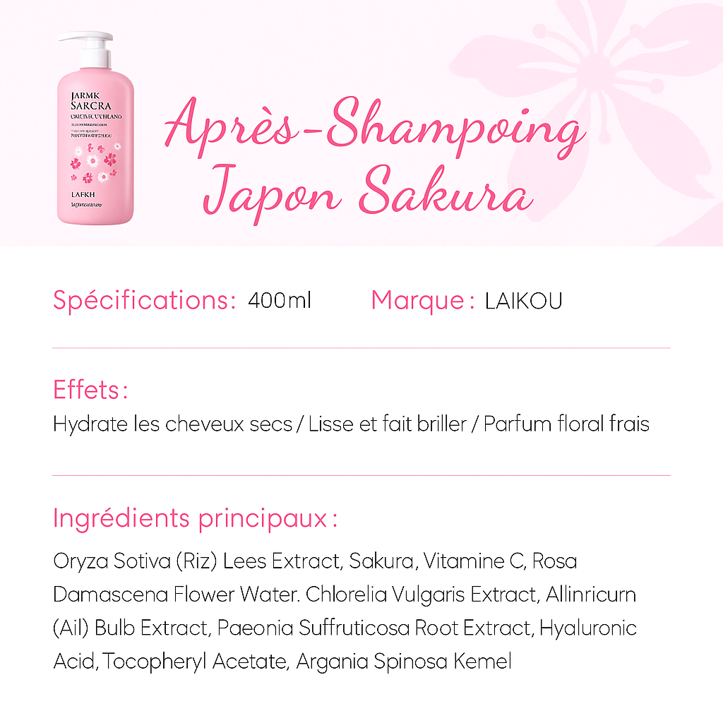 Apres shampoing laikou sakura japan